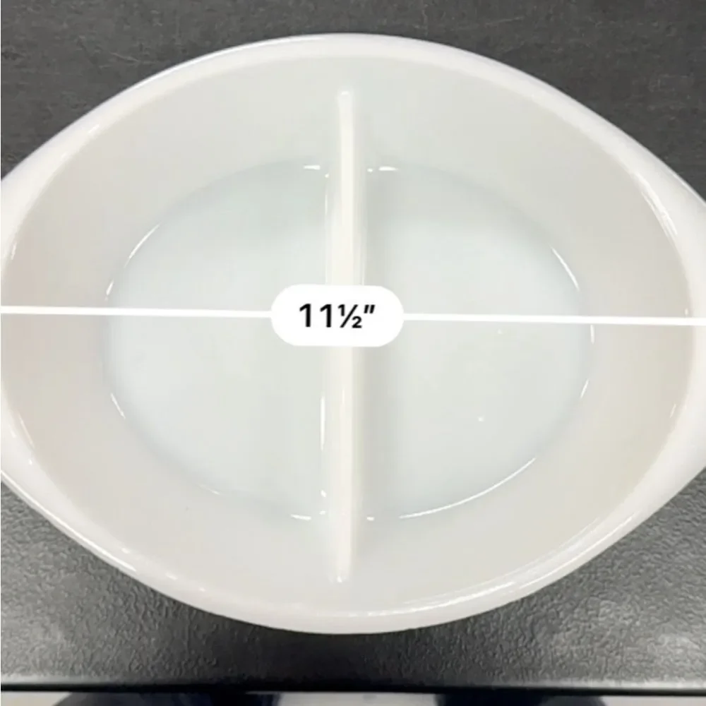 Vintage Glasbake Atomic Starburst Serving Dish Milk Glass Dish Made in USA MCM